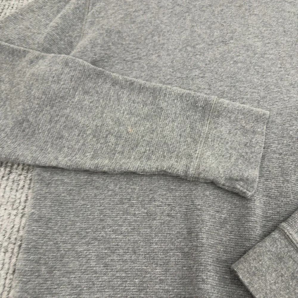 Polo Ralph Lauren Shirt Mens L Grey Cotton Waffle Knit Thermal Crewneck Casual